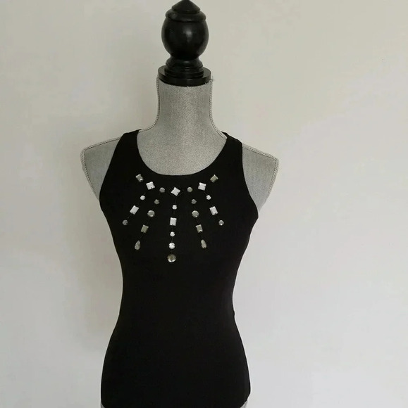 Ann Taylor LOFT Black Stretch Sleeveless Tank Top - Picture 1 of 8